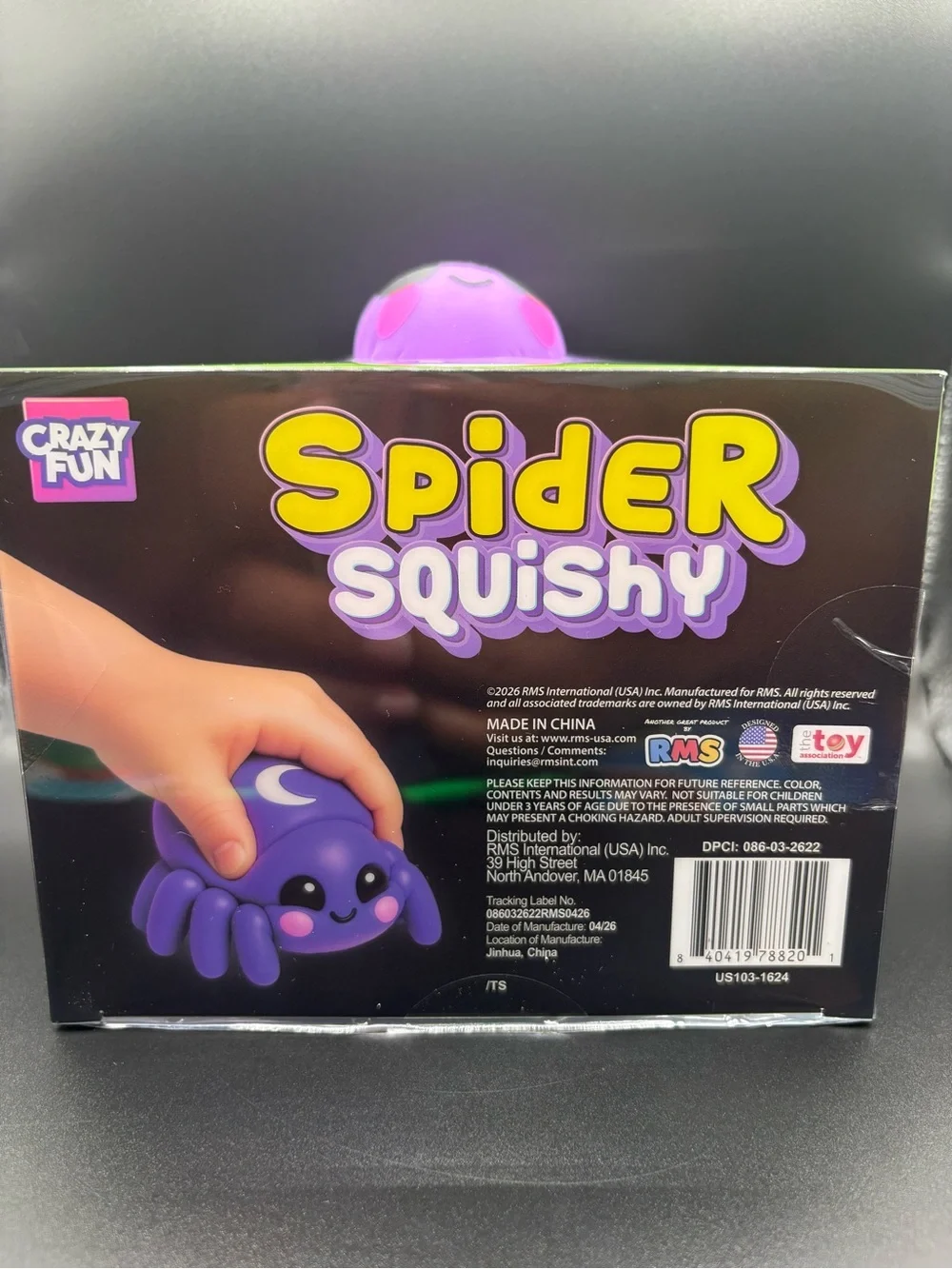 Purple Spider Squishy - Soft Sensory Toy